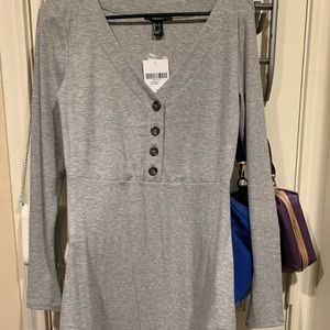 Gray babydoll mini dress